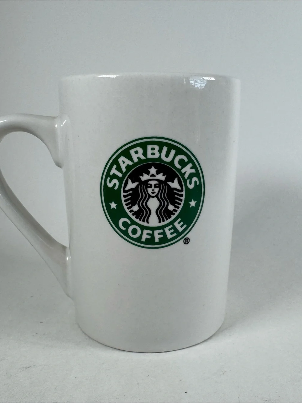 Starbucks Coffee Mug 10oz 2008 Classic Logo White Green Ceramic